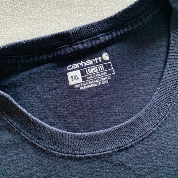 NWOT XXL Stonewashed Loose Fit Carhartt Heavyweight Short Sleeve Men’s Tees - Picture 4 of 4